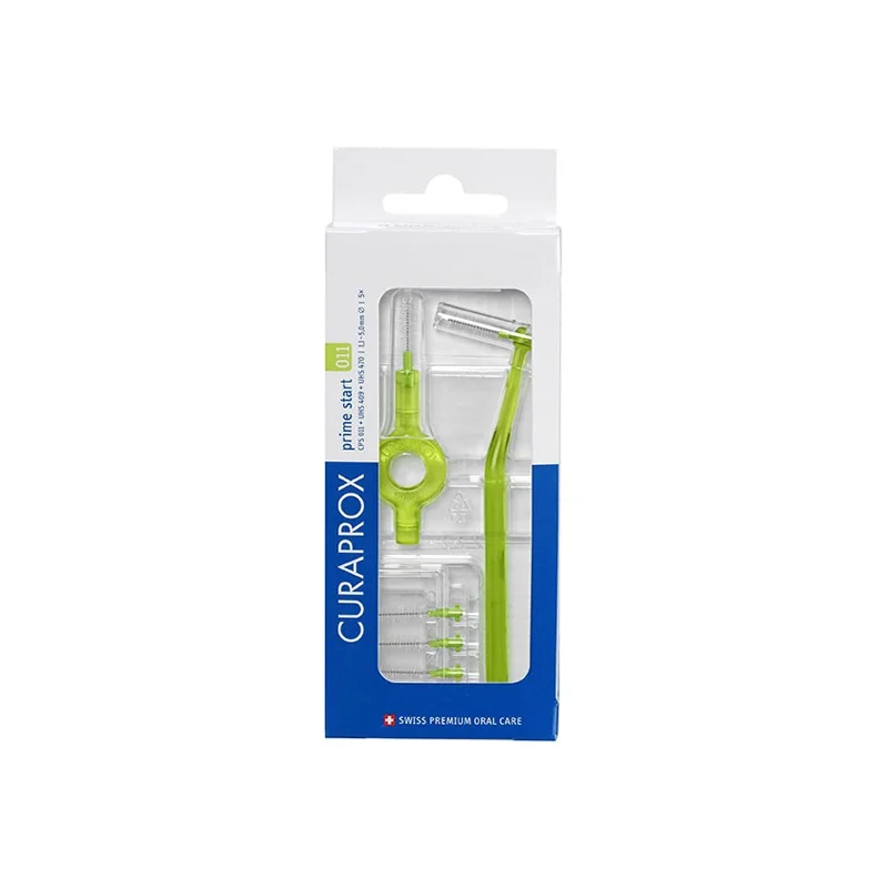 Curaprox CPS 11 Prime start 5 brossettes interdentaires + manche