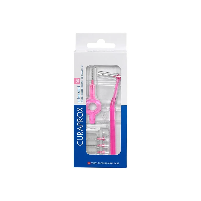 Curaprox CPS 08 Prime start 5 brossettes interdentaires + manche