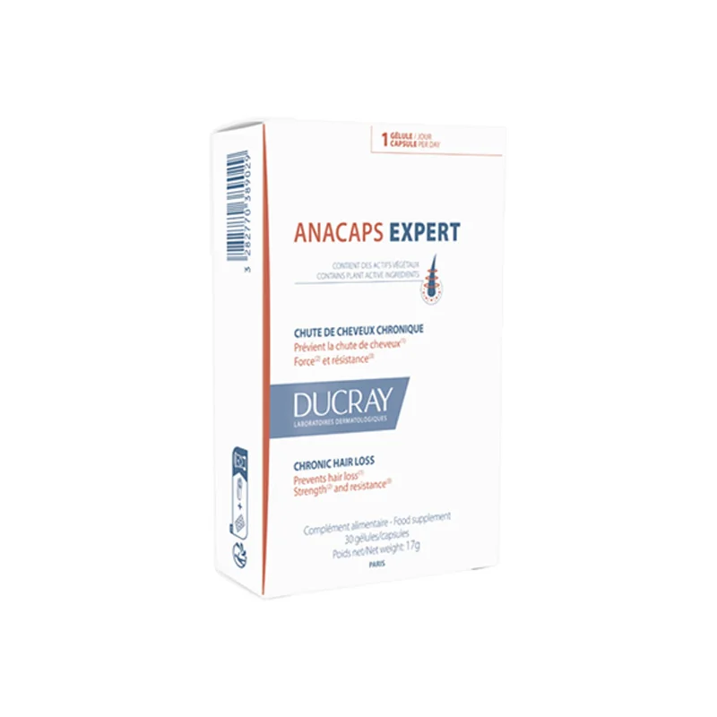 Ducray Anacaps Expert chute de cheveux chronique 30 gélules