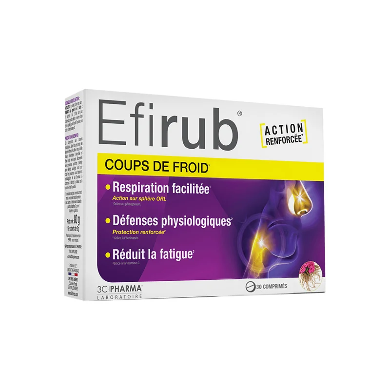 3C Pharma Efirub coups de froid 30 comprimés