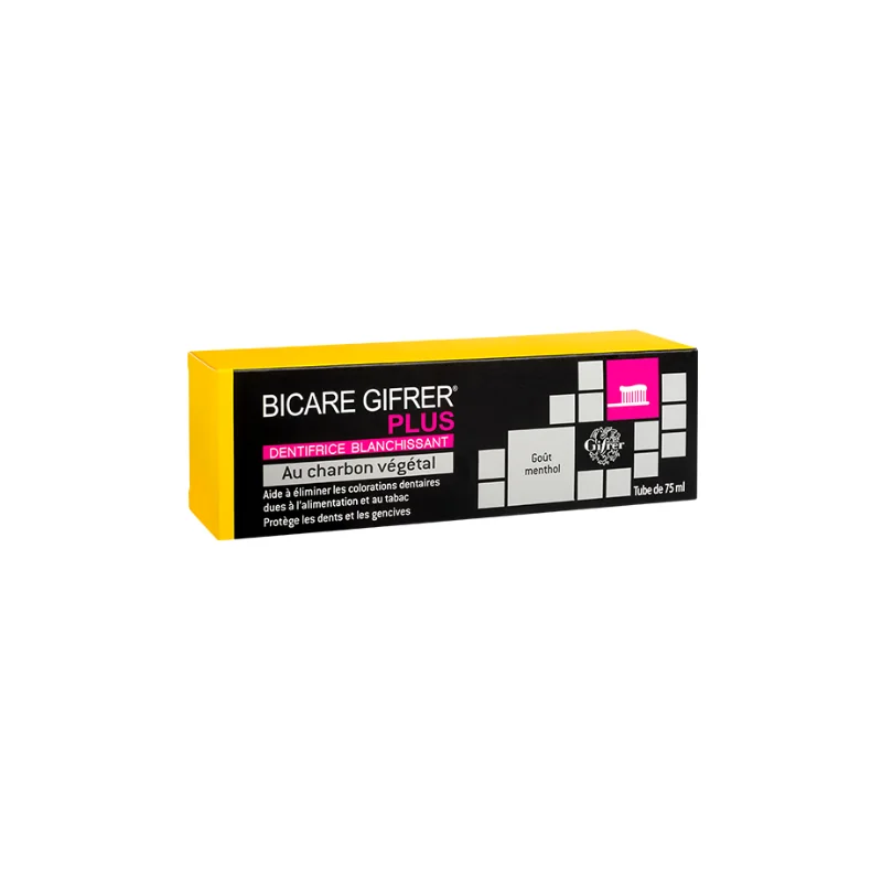 Gifrer Bicare Plus dentifriche au charbon végétal 75ml