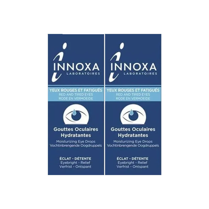 Innoxa gouttes oculaires hydratantes formule bleue lot de 2 x 10ml