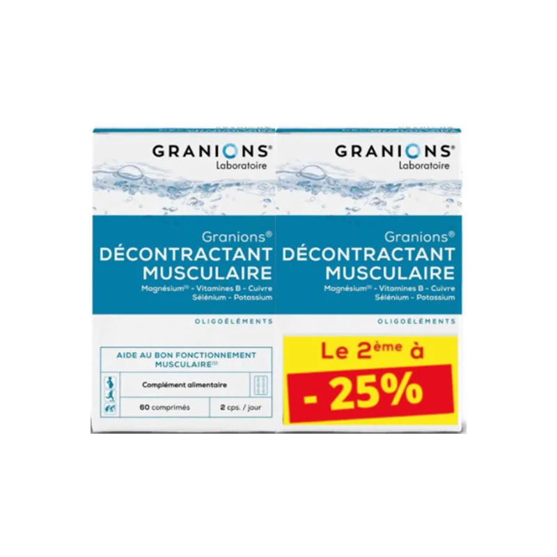 Granions Décontractant Musculaire lot de 2 x 60 comprimés