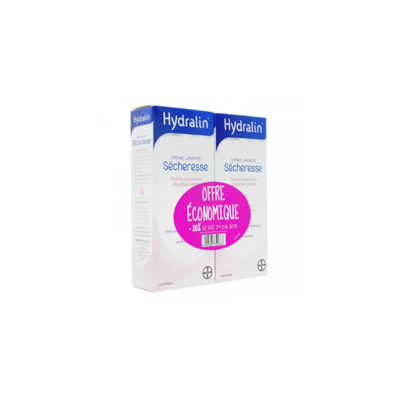 Hydralin Sécheresse crème lavante lot de 2 x 200ml
