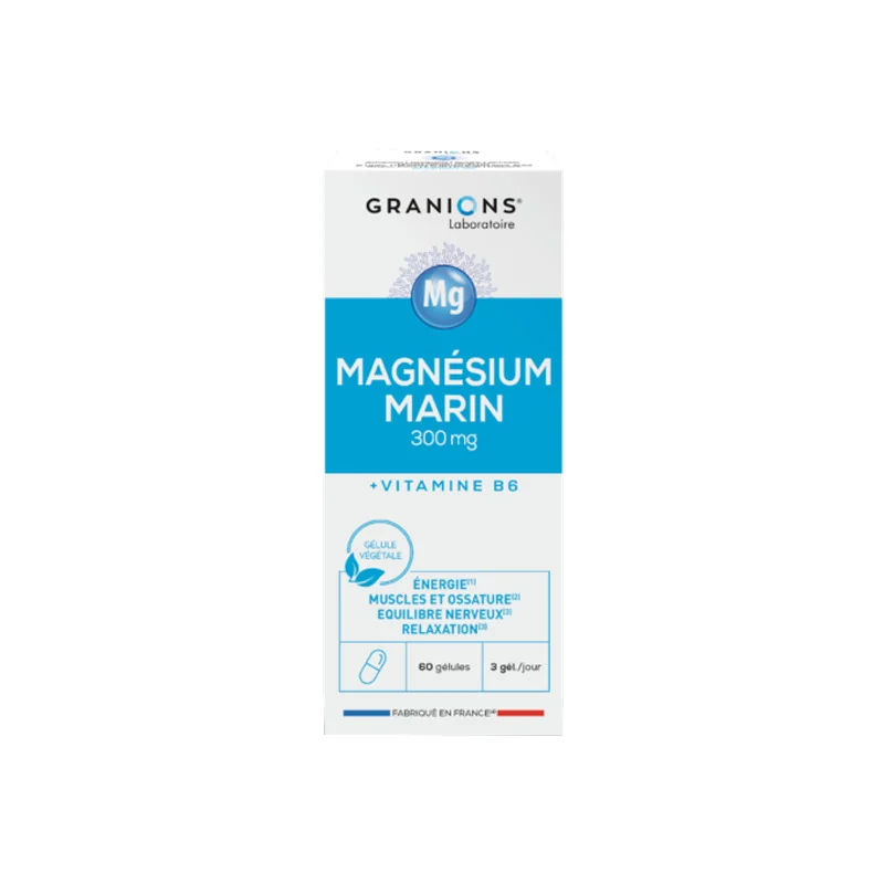 Granions magnesium marin 300 mg 60 gélules