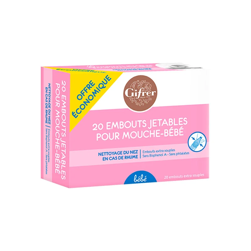 Gifrer 20 embouts extra souples pour mouche-bébé