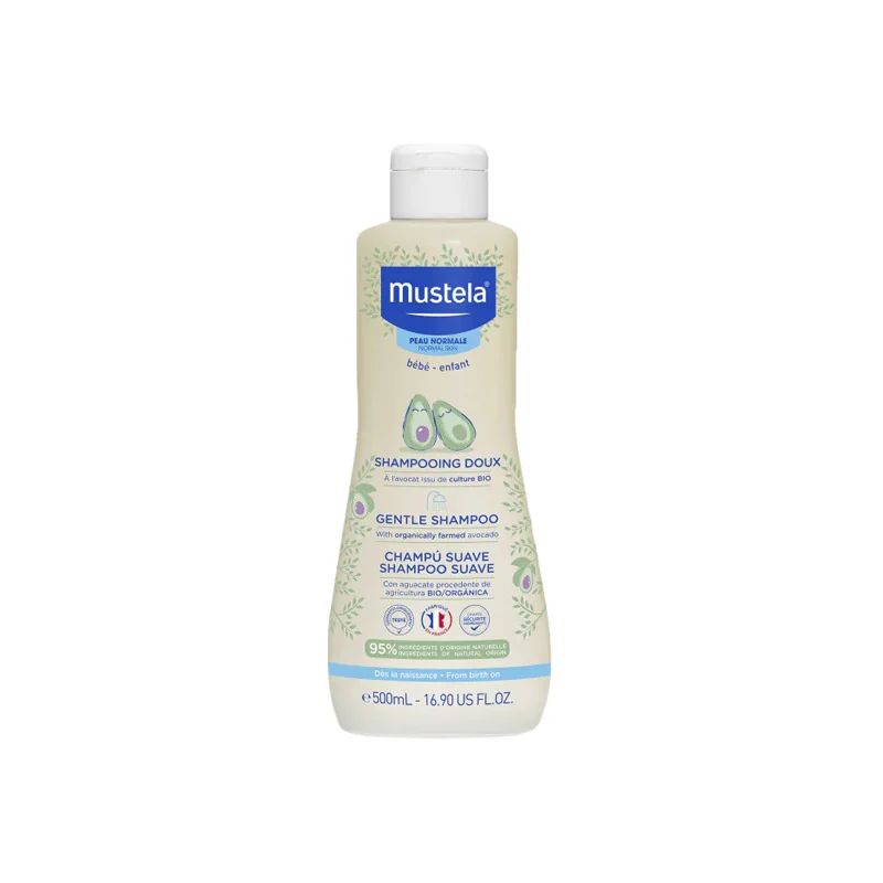 Mustela Bébé shampooing doux avocat bio 500ml