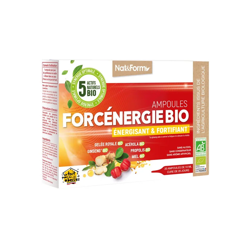 Nat&Form Forcénergie bio 20 ampoules