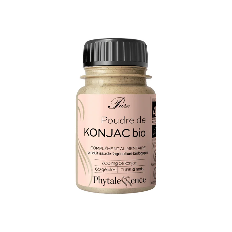 Phytalessence Pure poudre de konjac bio 60 gélules