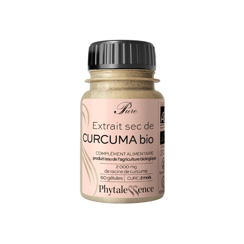 Phytalessence Pure extrait sec curcuma bio 60 gélules
