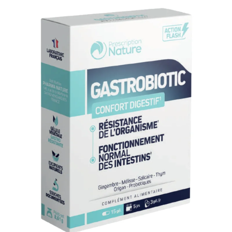 Prescription Nature Gastrobiotic 15 gélules