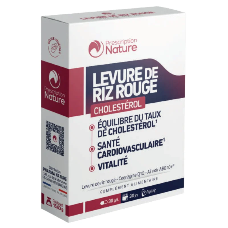 Prescription Nature Levure de Riz Rouge 30 gélules