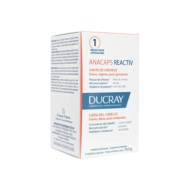 Ducray Anacaps Reactiv chute cheveux 30 gélules