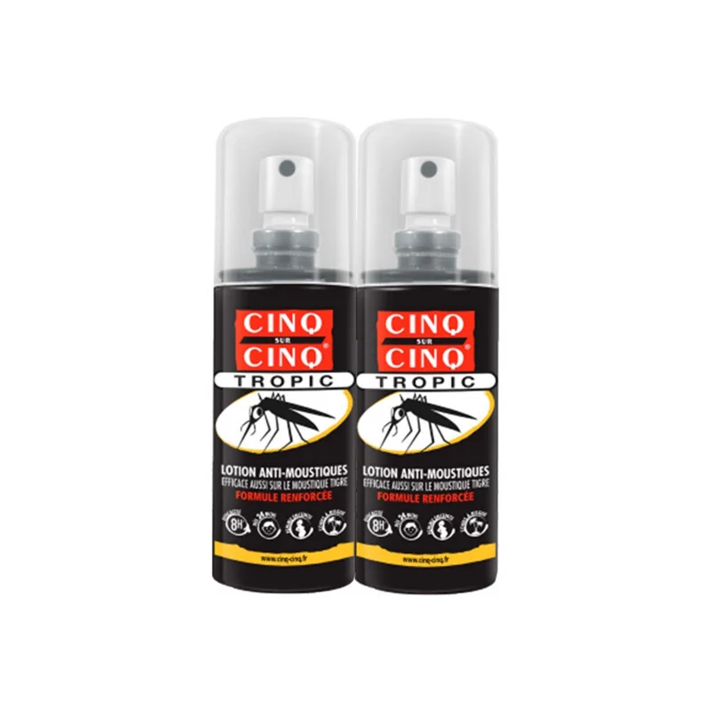 Cinq sur Cinq spray Tropic lotion anti-moustiques lot de 2x75ml