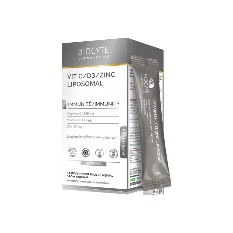Biocyte Vit C/D3/Zinc Liposomal 14 sticks