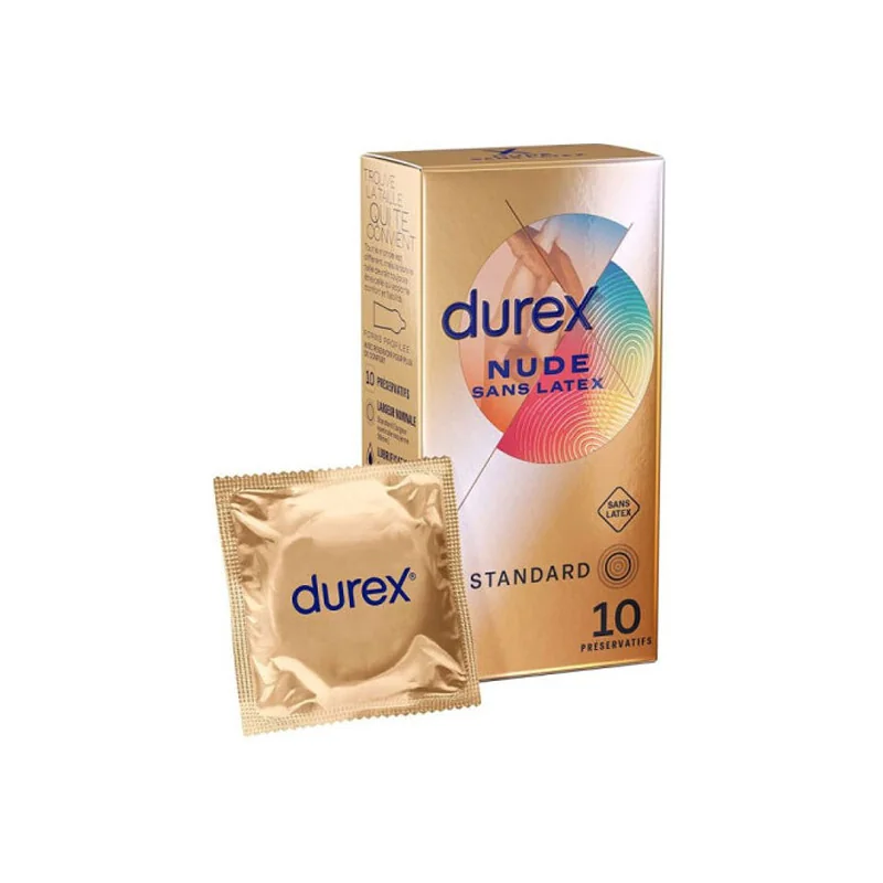 Durex Nude sans latex sensation Standard 10 préservatifs