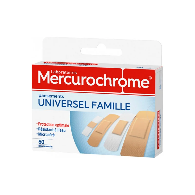 Mercurochrome Universel Famille 50 pansements