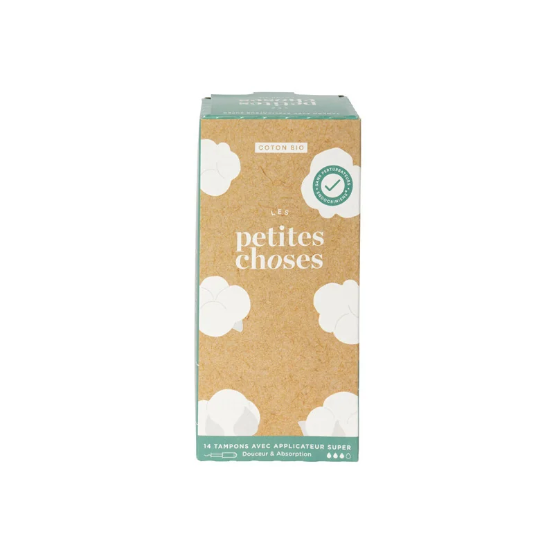 Les Petites Choses Tampon Bio avec applicateur Flux super boîte de 14