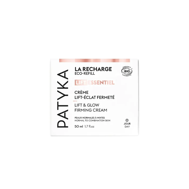 Patyka LIFT ESSENTIEL - Recharge Crème Lift-Eclat Fermeté Bio - Peaux Normales à Mixtes, 50ml