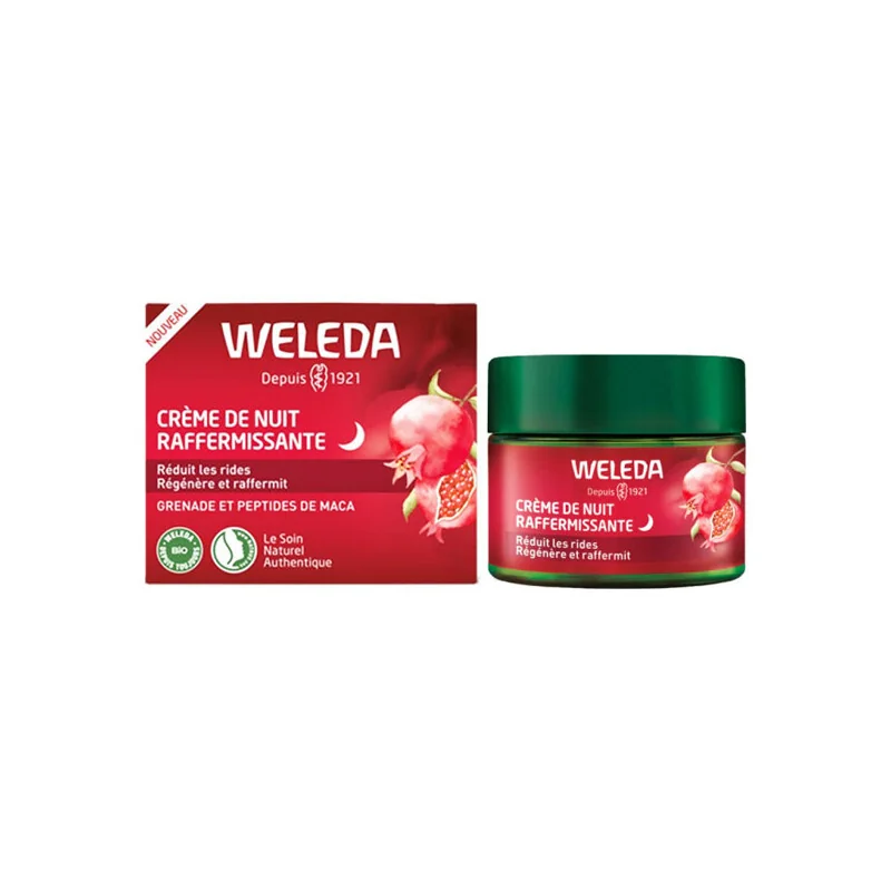 Weleda crème de nuit raffermissante Grenade et Peptides de Maca 40ml