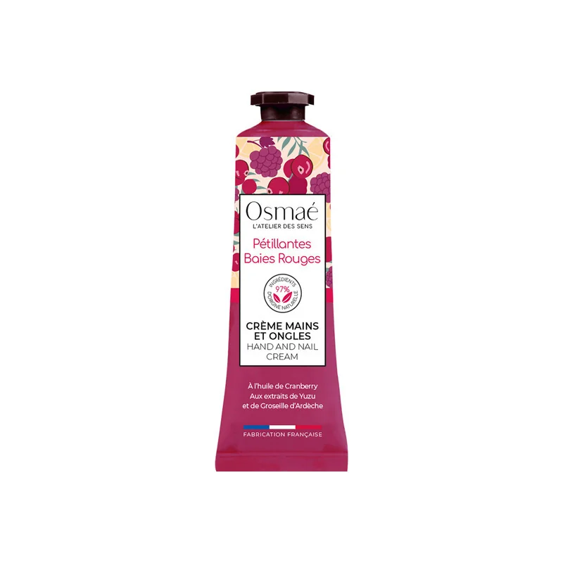 Osmaé Pétillantes Baies Rouges crème mains et ongles 30ml