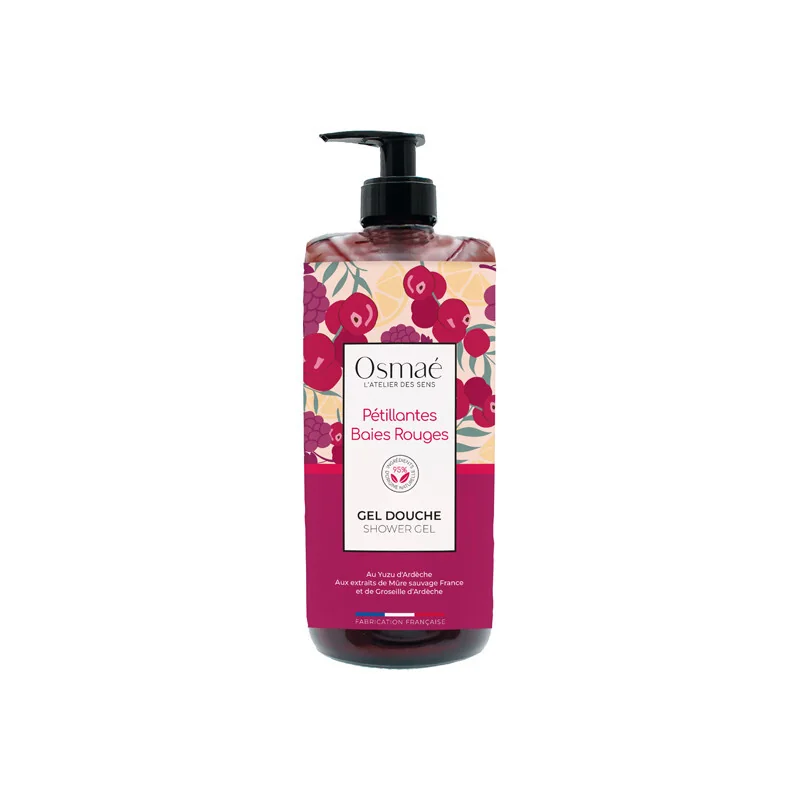 Osmaé Pétillantes Baies Rouges gel douche 1L