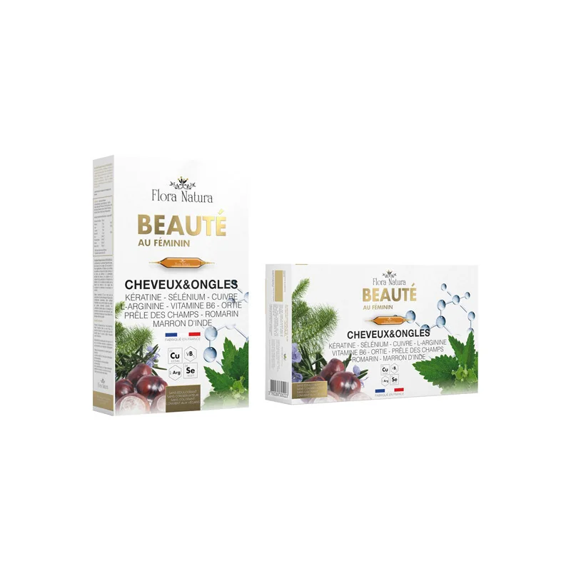 Flora Natura Beauté au Féminin cheveux et ongles 20x15ml