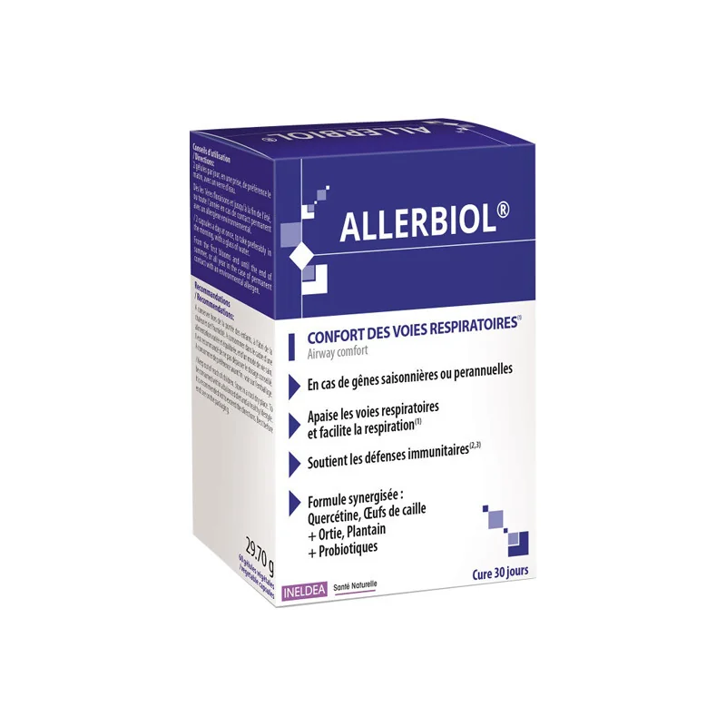 Ineldea Allerbiol confort des voies respiratoires 60 gélules végétales