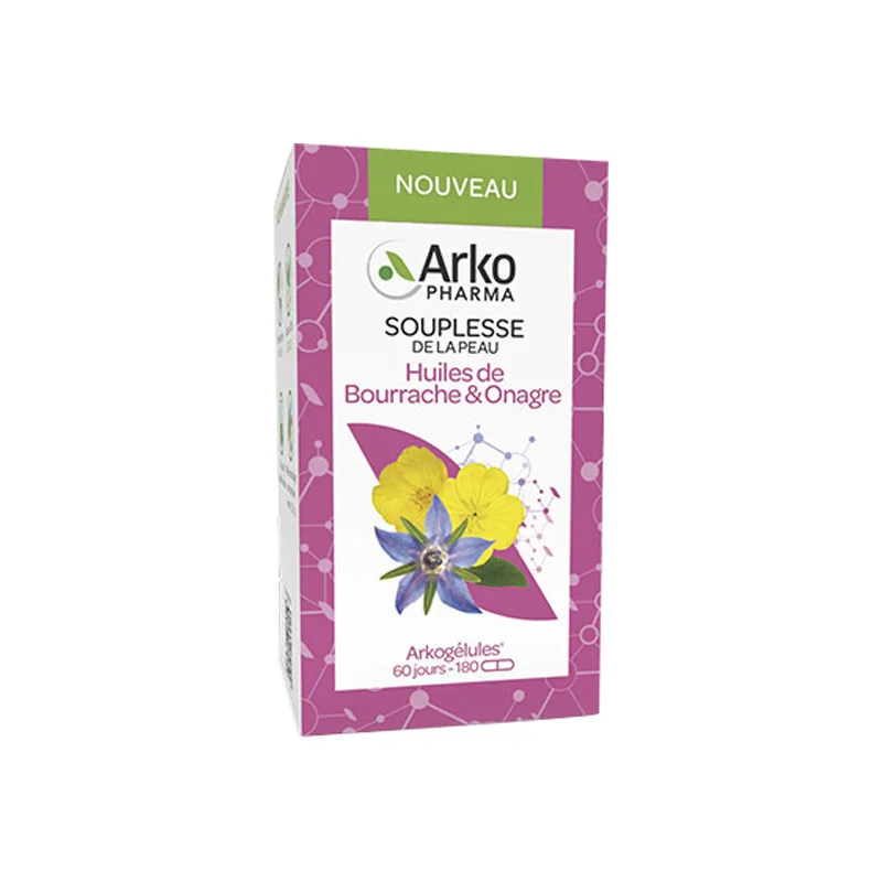 Arkopharma Arkogélules Huiles de Bourrache & Onagre 180 gélules