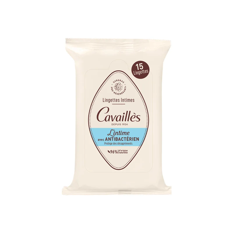 Rogé Cavaillès Antibactérien 15 lingettes intimes