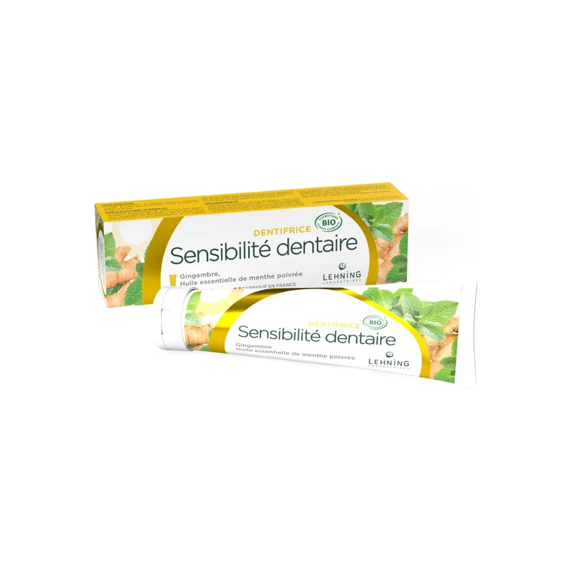 Lehning dentifrice sensibilité dentaire bio 80gr