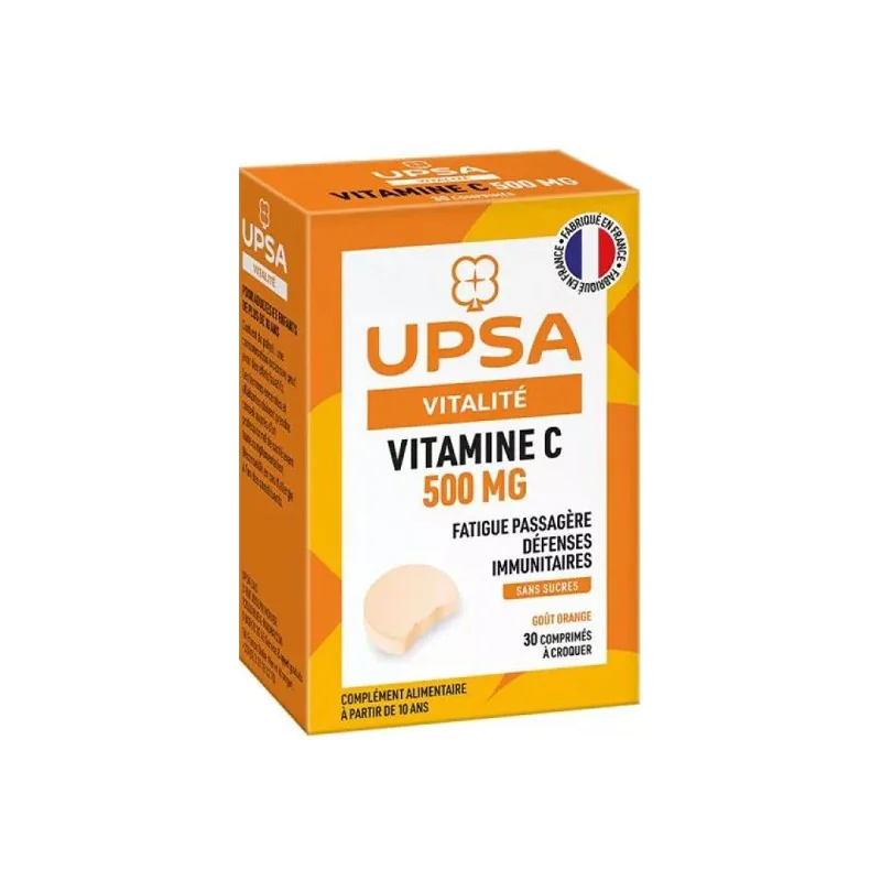 UPSA Vitalité vitamine C 500mg 30 comprimés à croquer