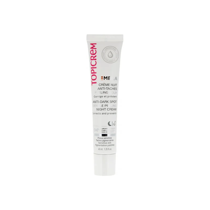 Topicrem Mela crème nuit anti-taches peeling doux 40ml