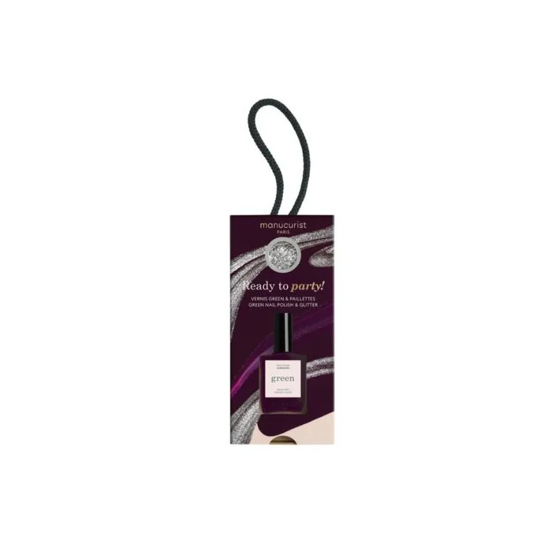 MANUCURIST Coffret green aubergine & paillettes