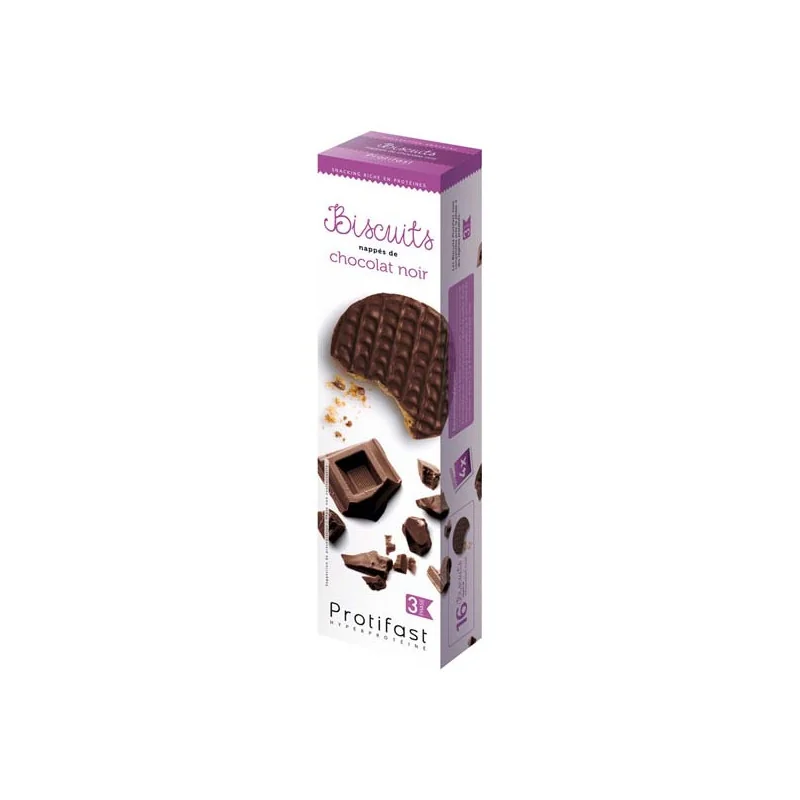 Protifast Biscuits nappés au chocolat noir 16 biscuits 176gr