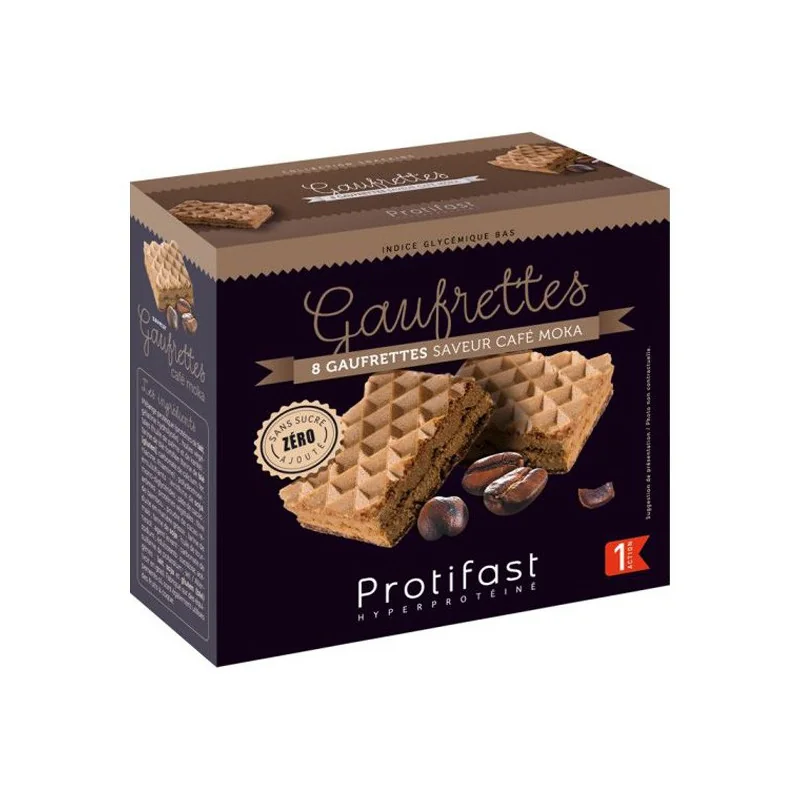 Protifast 8 gaufrettes saveur café moka 142gr