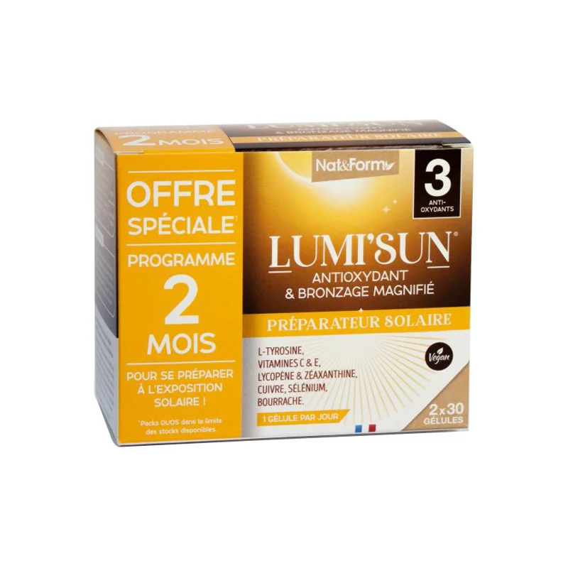 Nat & Form Lumi'Sun préparateur solaire lot de 2 x 30 gélules