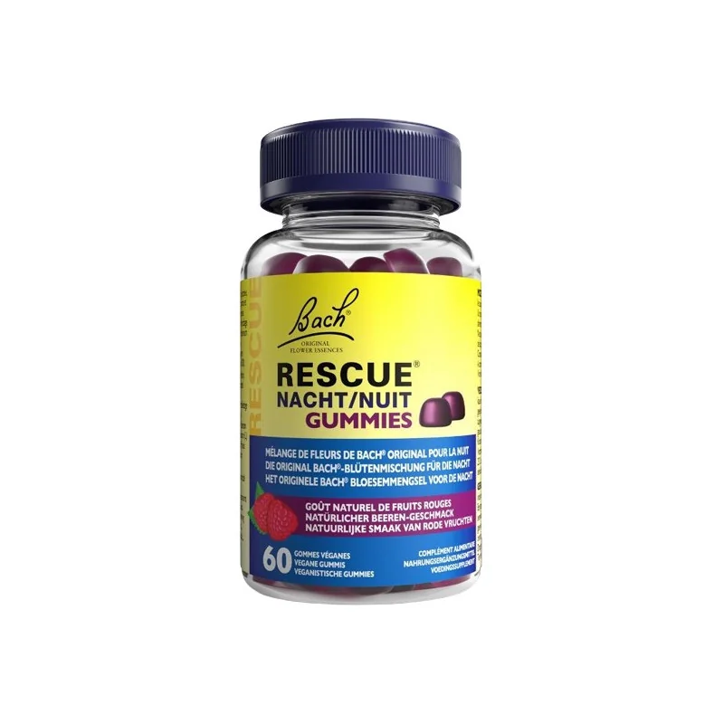 Fleurs de Bach Rescue Nuit fruits rouges 60 gommes 100gr
