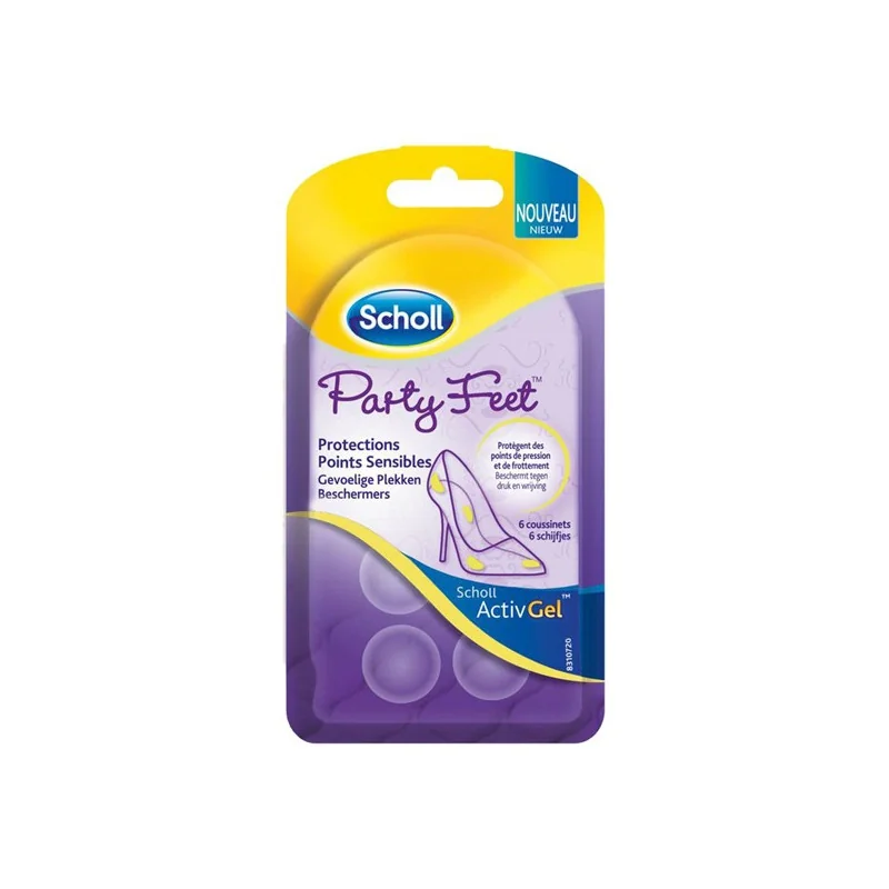 Scholl Party Feet protections points sensibles 6 coussinets