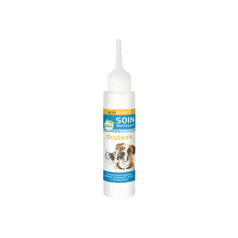 Vetoform soin nettoyant oculaire chien et chat 100ml