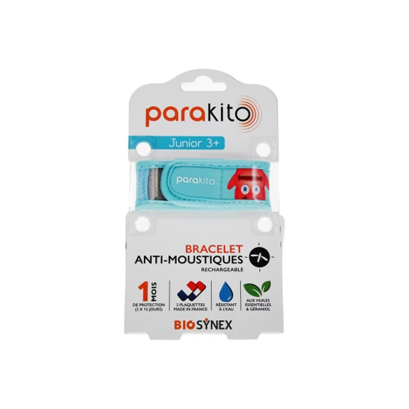 Parakito Junior 3+ bracelet anti-moustiques rechargeable Monstre