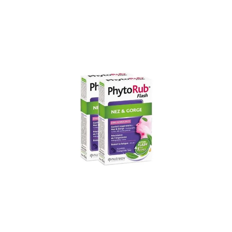 NUTREOV Coup De Froid Nez Et Gorge 2x10 Comprimés Phyto-Rub Flash Nutreov