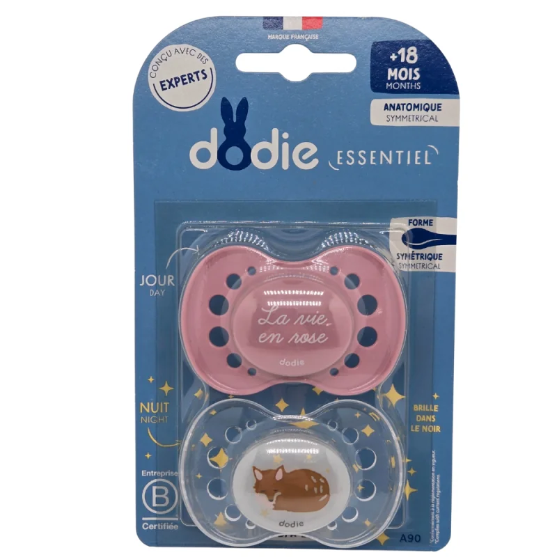 Dodie Sucettes Anatomiques +18mois x2 - Motifs aléatoires