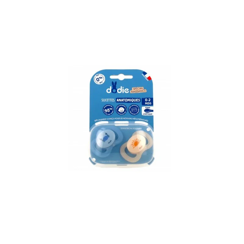 Dodie 2 Sucettes Atomiques 0-2 mois spécial naissance