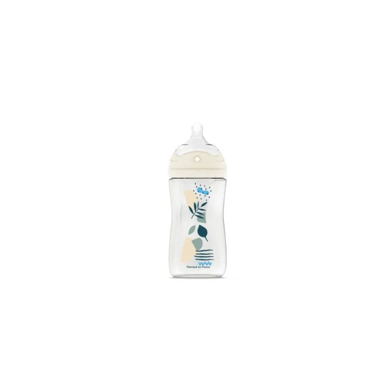 Dodie Biberon Anti-Colique Débit 2 Motif Bleu 3 Mois et Plus 270ml