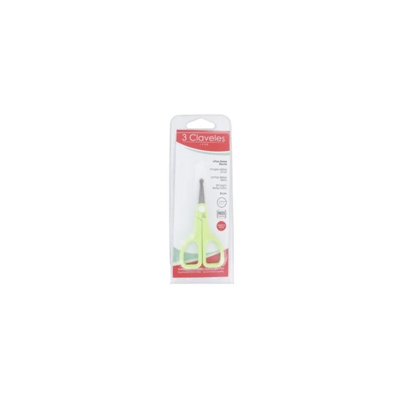 3 Claveles Ciseaux à Ongles Bébé Droit 9 cm