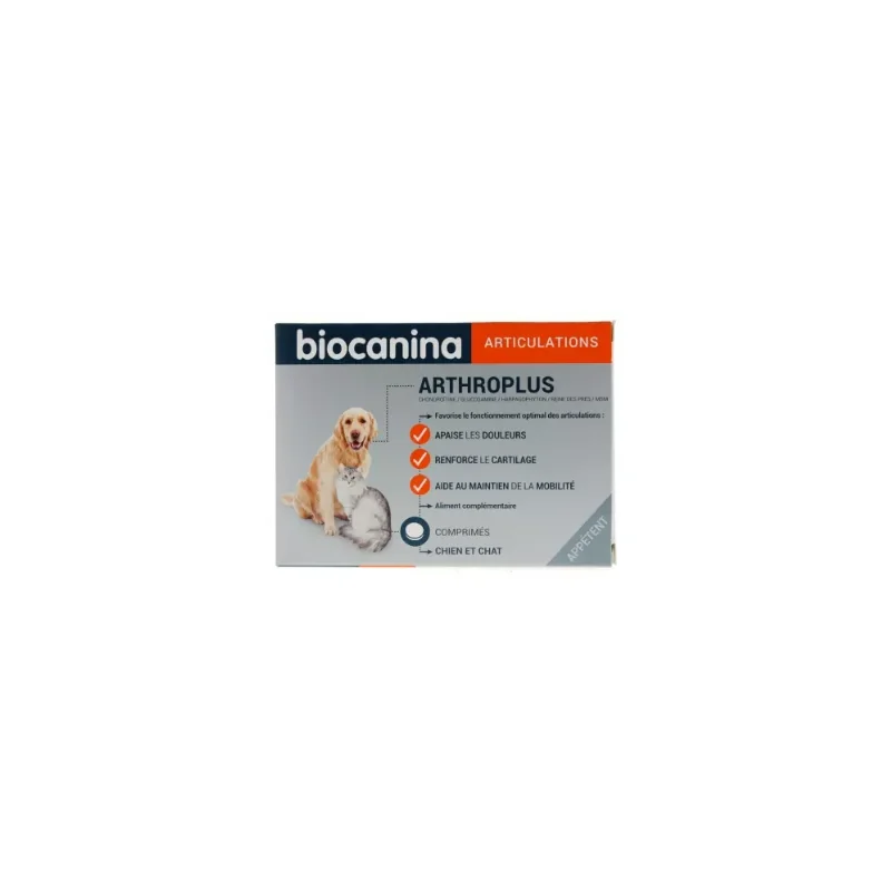 BIOCANINA ARTICULATIONS Arthroplus 40 Comprimés  - Anti Inflammatoire Chat, Chien