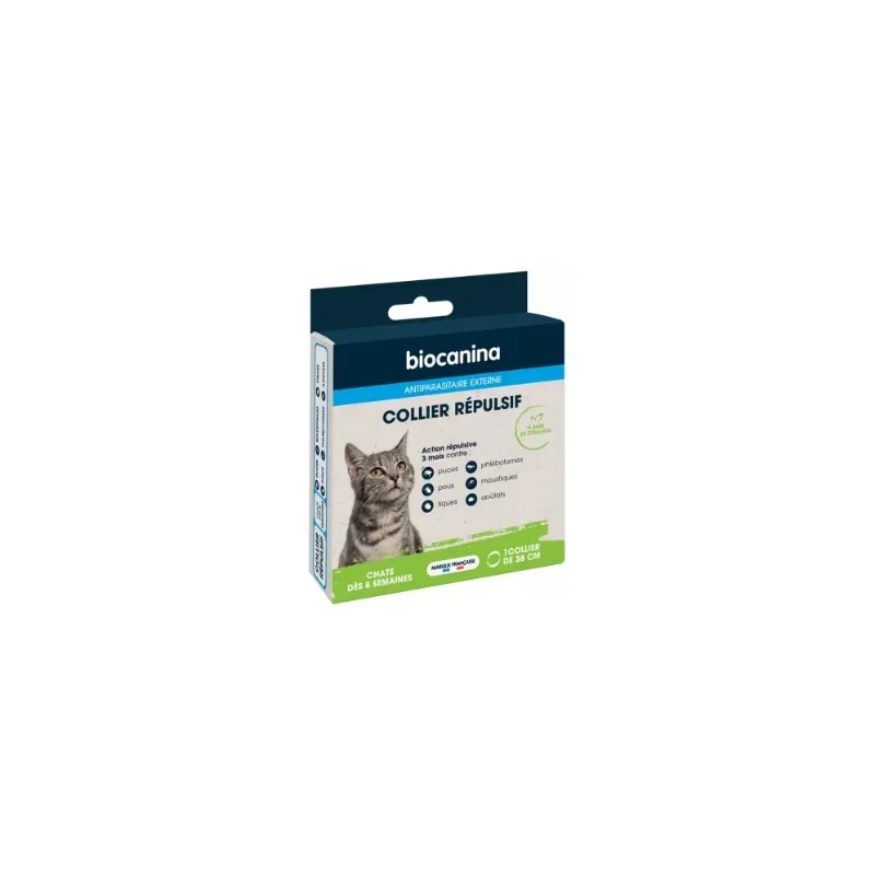 Biocanina Collier Répulsif Chats Dès 8 Semaines