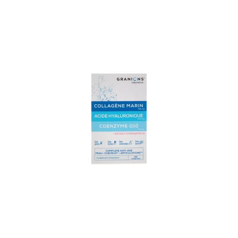 Granions Collagène Marin Acide Hyaluronique Coenzyme Q10 60 Comprimés