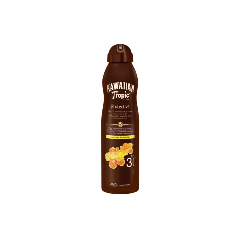 HAWAIIAN TROPIC Protective brume huile sèche SPF30 180ml